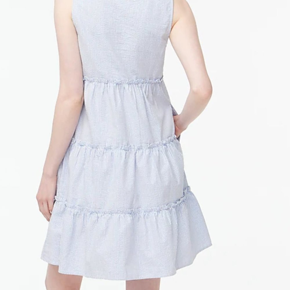 J. Crew Seersucker Dress - new!  never worn. - Picture 2 of 4